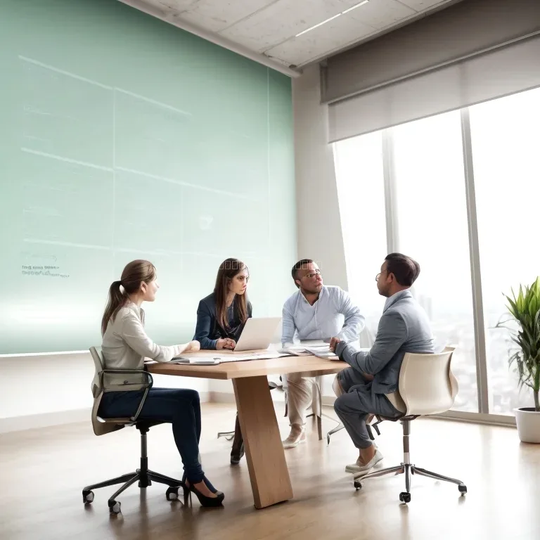 Sessão de coaching executivo com diretores